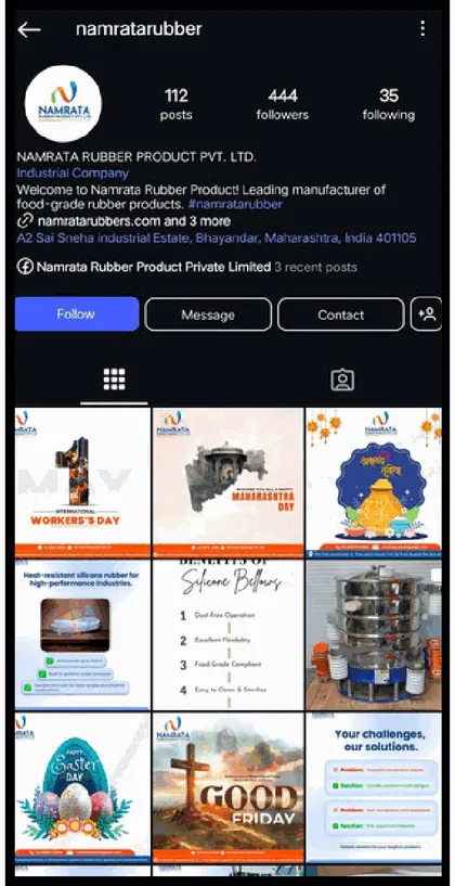 @namratarubber Instagram profile